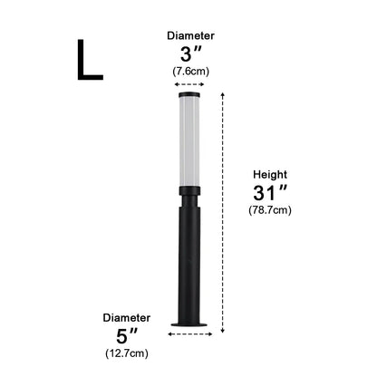 Tall Aluminum Outdoor Post Lamp 6.5 ft Black LED Bollard Light for Driveways Pathways Walkways Yards Landscapes Patios Waterproof IP55 3000K