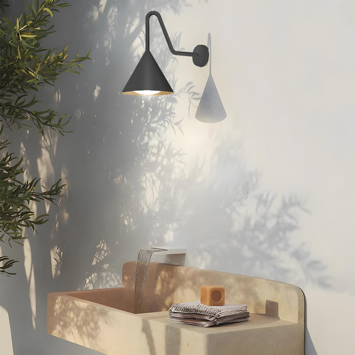 Exterior LED Fixture for Entryway, Deck & Walkway – Weather-Resistant Metal Housing, 3000K Glow – 10 in Bell Design