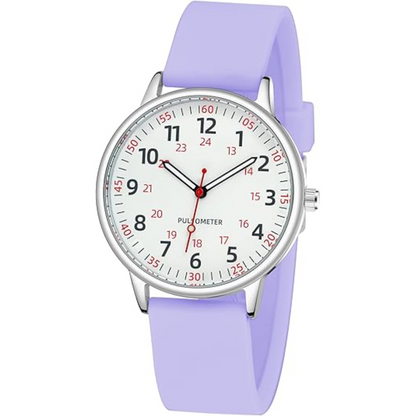 Silicone Nurse Watch with Second Hand – Waterproof Design for Healthcare