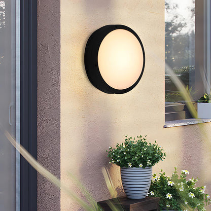 Exterior Sconce LED Weatherproof Aluminum Round 11-Inch 3000K Soft Glow for Entryways Yards Decks Pathways Architectural Accent IP65 Rated M