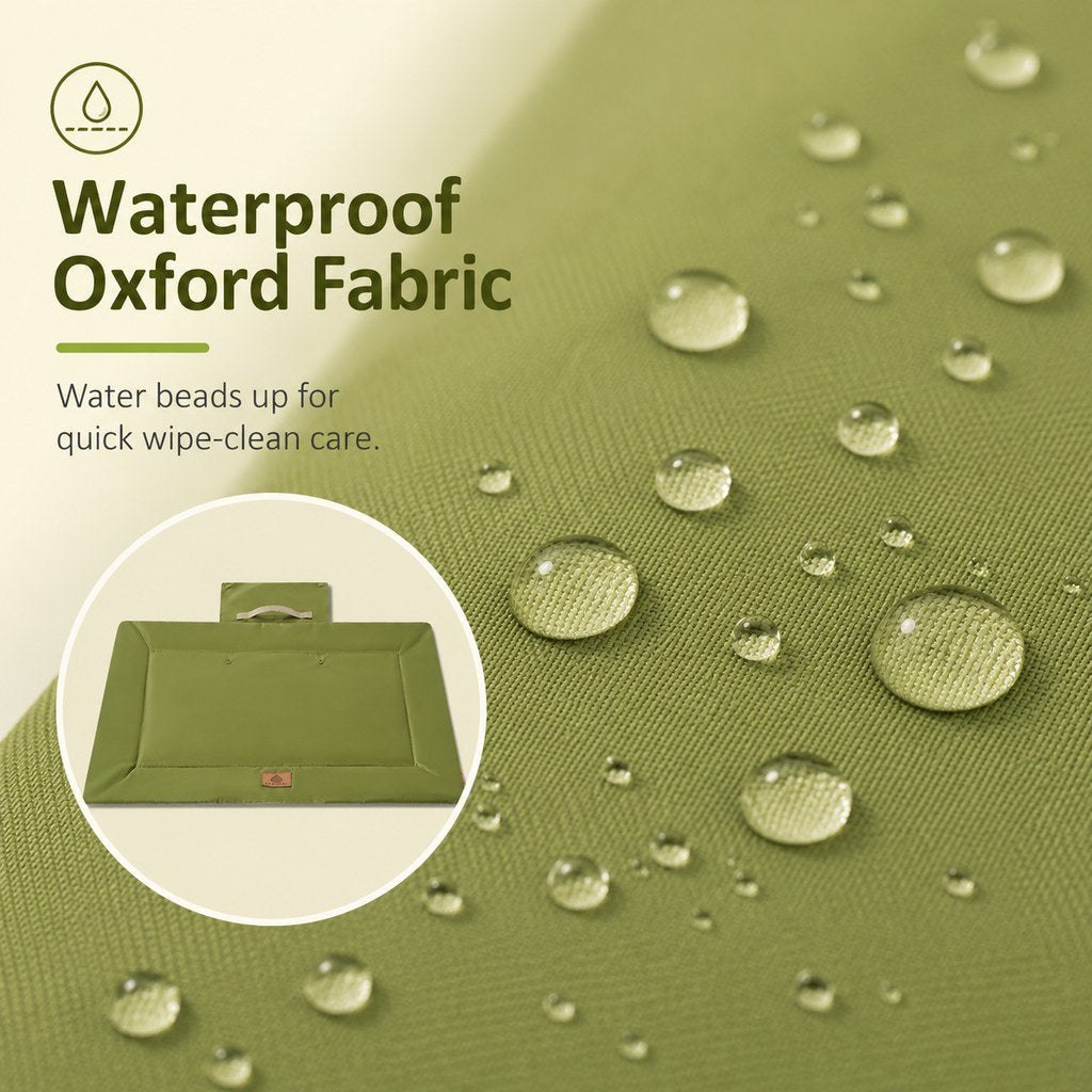Ortekor Waterproof Outdoor Pet Camping Mat - Foldable Dog Travel Bed for Camping, Car Trunk & Patio, Keeps Pets Off Wet Grass & Dirt