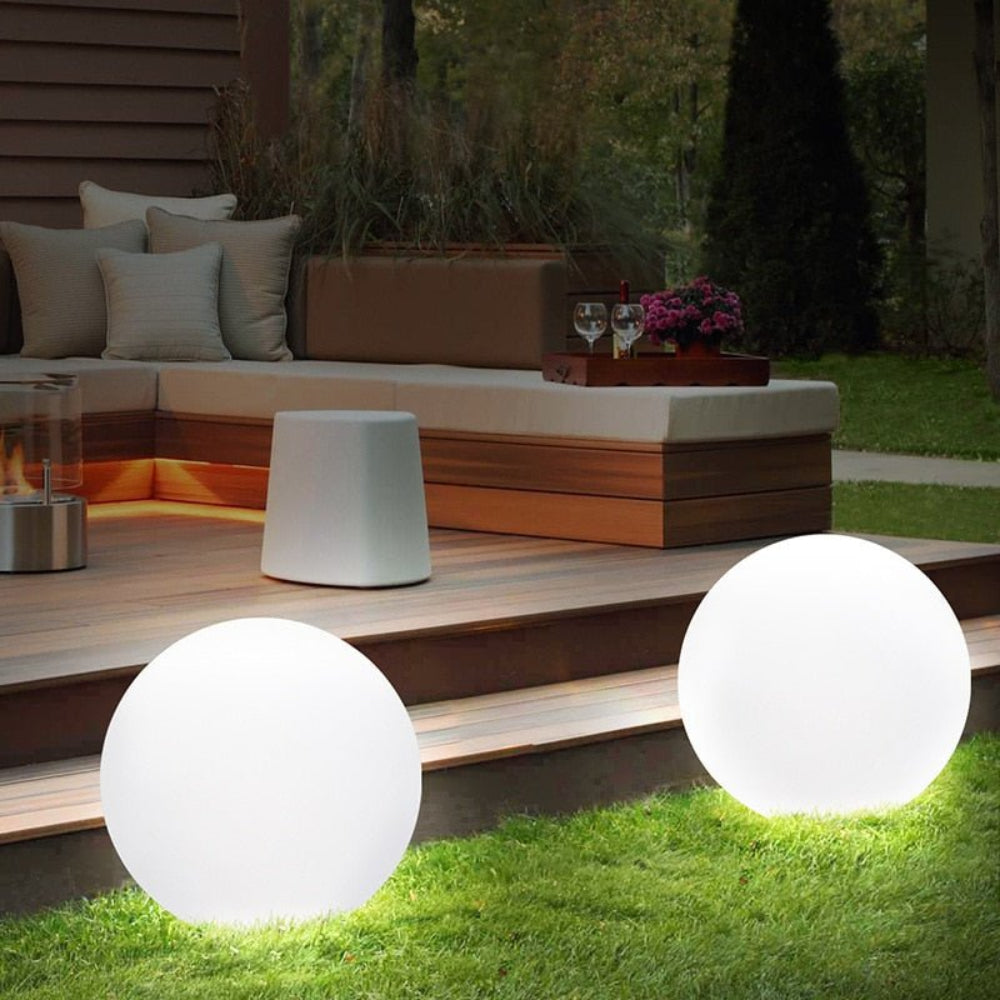 Rechargeable LED Sphere Lamp with Remote Control - 16 Color Changing Modes - IP65 All-Weather Outdoor Indoor Decor for Patio Garden Party Po