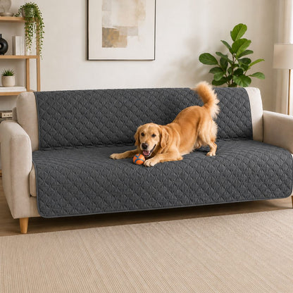 Ortekor Waterproof Pet Sofa Protector Cover for Dogs & Cats - Quilted Furniture Cover for Couch, Bed & Car Seat Protection