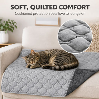 Ortekor Waterproof Pet Sofa Protector Cover for Dogs & Cats - Quilted Furniture Cover for Couch, Bed & Car Seat Protection