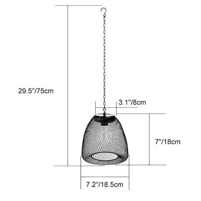 Solar Hanging Lantern for Patio Black Woven Weather-Resistant 9x7in Deck Fixture Cordless Eco LED Warm Glow Courtyard Walkway Outdoor Dining