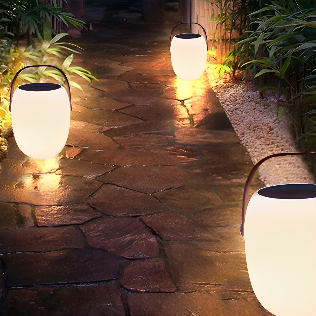 Linterna LED esférica recargable para terraza y patio con atenuador táctil – Diseño de esfera blanca de 7 pulgadas, alimentación solar + USB, resistente al agua para cenas al aire libre