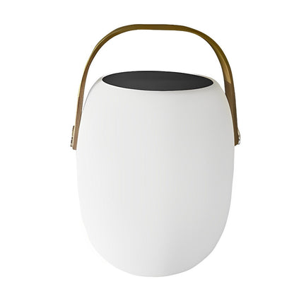Linterna LED esférica recargable para terraza y patio con atenuador táctil – Diseño de esfera blanca de 7 pulgadas, alimentación solar + USB, resistente al agua para cenas al aire libre