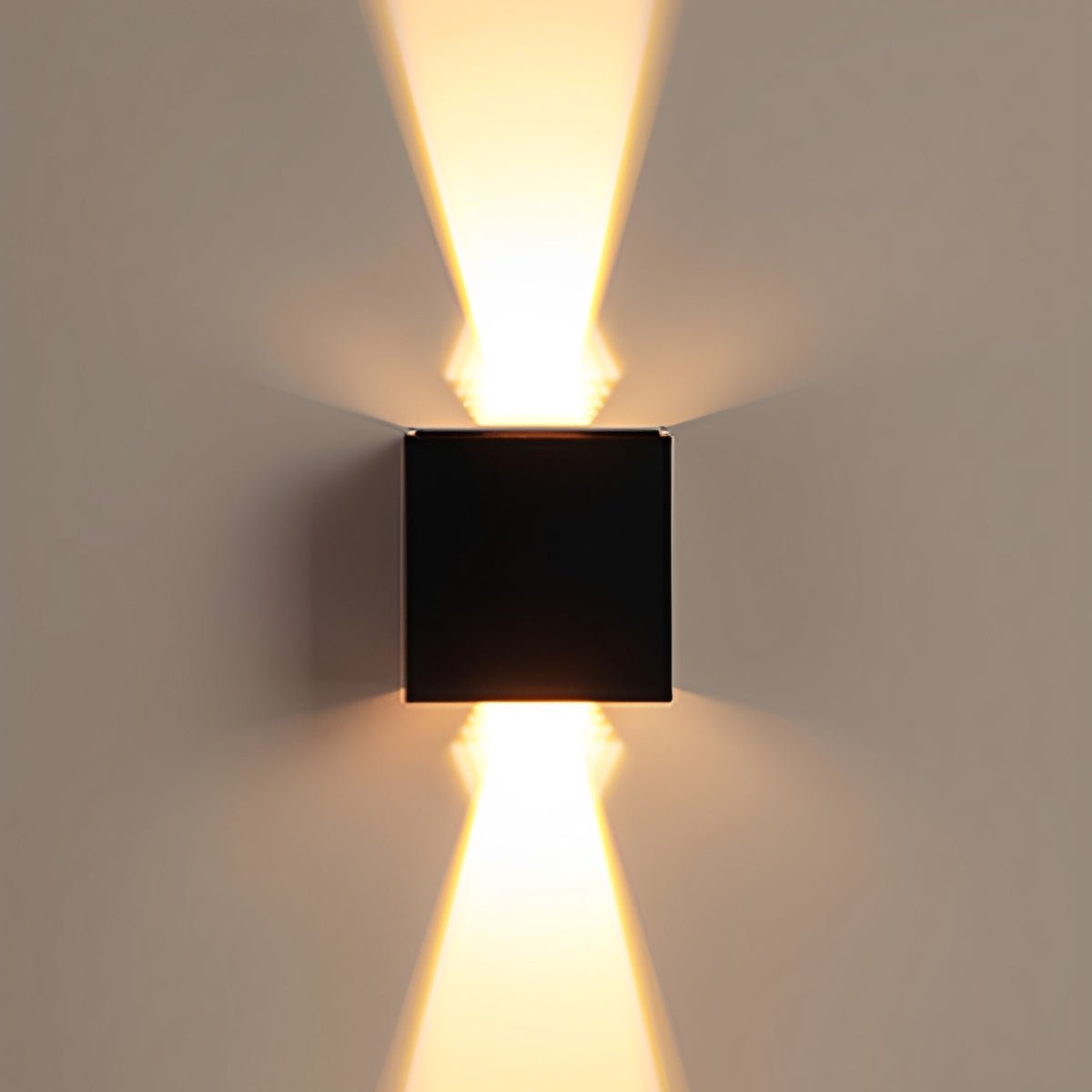 Outdoor Wall Sconce 12W Aluminum Cube Design Black White Up Down Light for Patio Entryway Garden Waterproof IP65
