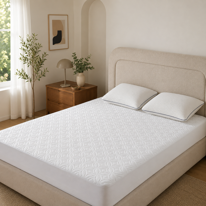 Waterproof Mattress Protector, Quilted Waterproof Mattress Cover with Deep Pocket up to 18 Inch, Fitted Bed Protector