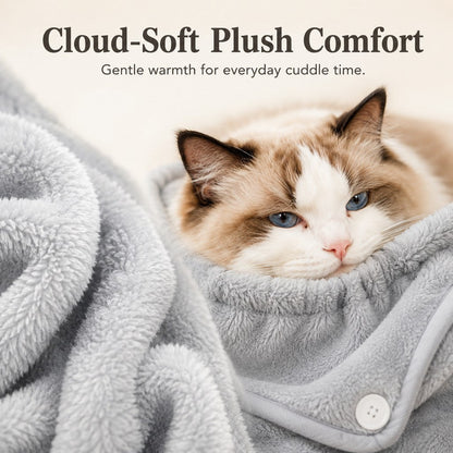 Ortekor Wearable Cat Cuddle Apron for Reading & Working at Home - Soft Plush Lap Pouch Helps Keep Cats Cozy and Fur Off Clothes