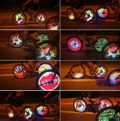 RGB Bike Wheel Spoke Light with 32 Animated Patterns – Motion-Activated Side Visibility for Night Cycling