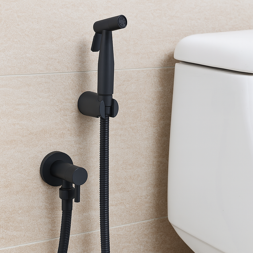 Rociador de bidé de acero inoxidable para inodoro con chorro ajustable | Diseño ergonómico de mano para una máxima higiene
