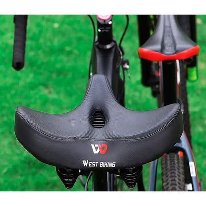Ergonomic Bicycle Saddle | Extra Wide Bike Seat with Advanced Cushioning | Comfortable Design for Long Rides