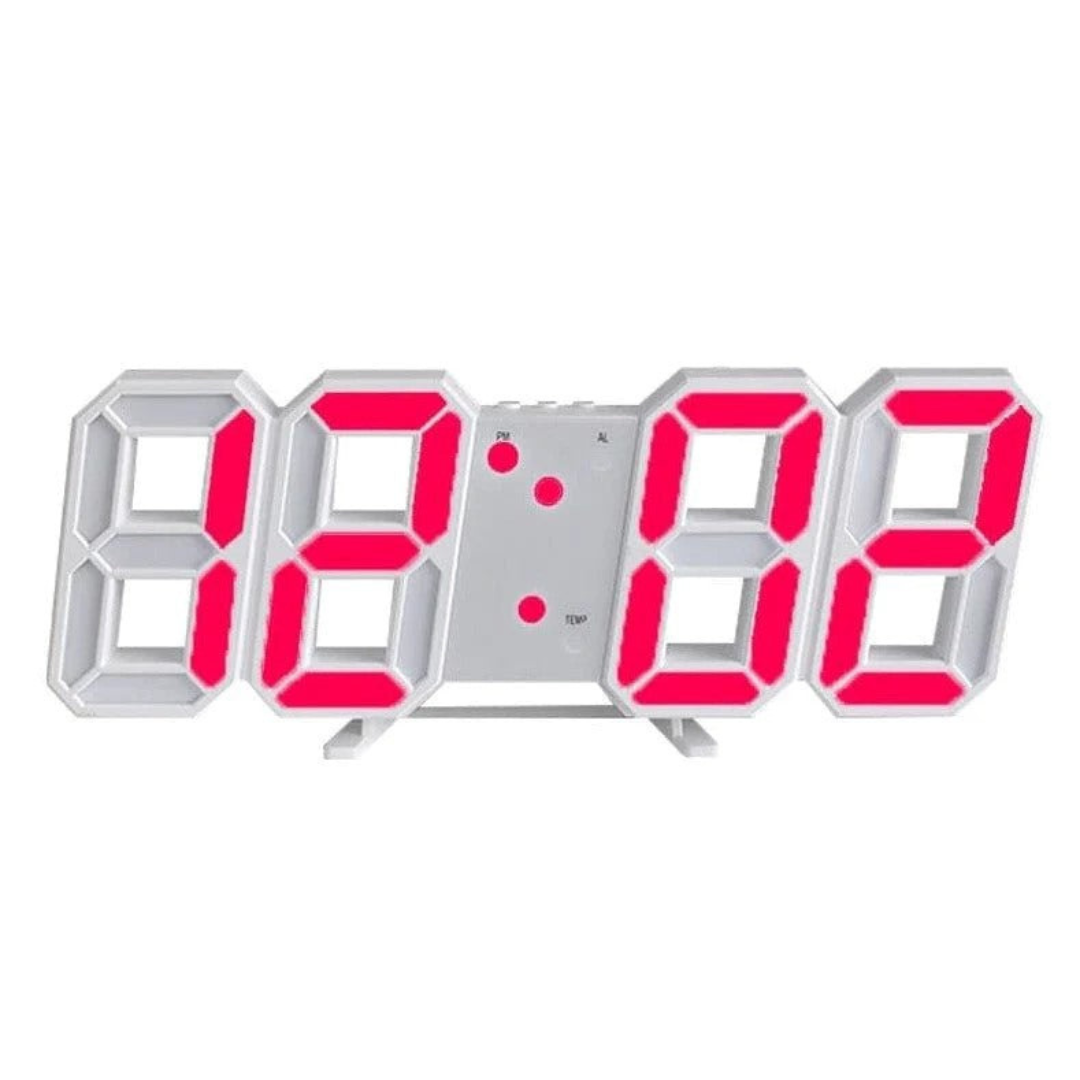 Reloj de pared LED moderno con pantalla digital y efecto 3D | Elegante reloj de pared decorativo para cualquier habitación