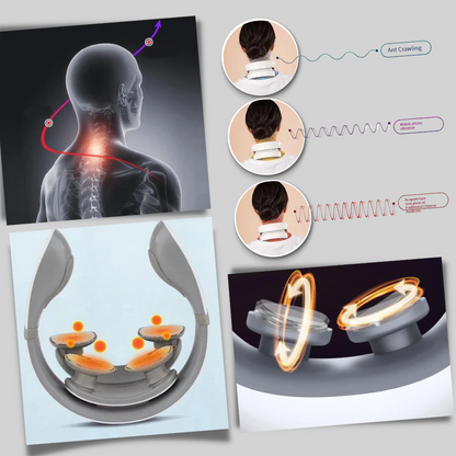 Masajeador eléctrico de cuello y hombros con intensidad ajustable | Alivio shiatsu para la tensión y relajación