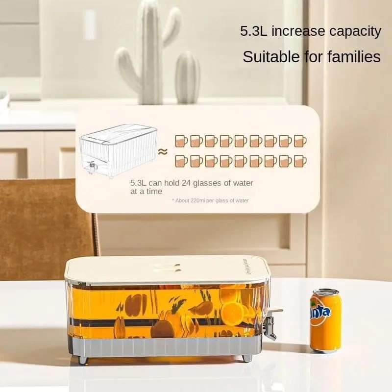 Elegante dispensador de bebidas de cristal con tapa de cierre hermético para fiestas y reuniones