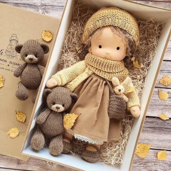 Handcrafted Waldorf Doll for Kids 2+ Years | 13.8-Inch Soft Cotton Play Companion | Encourages Imaginative Role-Play & Emotional