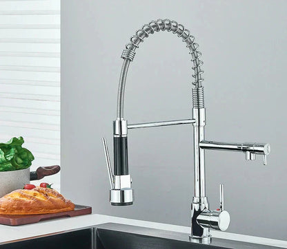 Wearclo | Grifo de cocina con caño en espiral y rotación de 360° para una maniobrabilidad sin esfuerzo