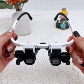 Wearclo | Magnifying Glass with Light & Interchangeable Lenses | 8x, 15x, 23x Magnification for Precision Viewing
