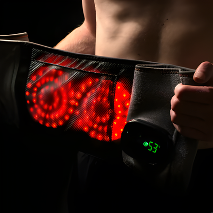 Wearclo | Cinturón de masaje con terapia de luz roja y calor para el alivio muscular