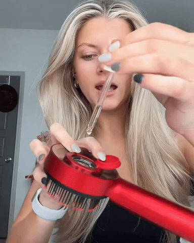 Masajeador de cuero cabelludo para el crecimiento del cabello con microcorriente y terapia de luz roja | Estimula los folículos para un cabello más grueso y saludable