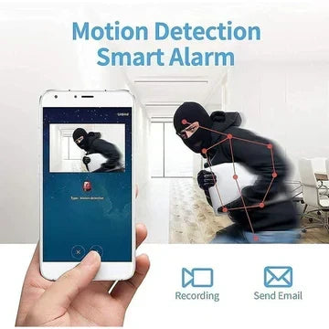 Compact WiFi Security Camera 1080P HD Indoor Outdoor Night Vision Motion Detection Live Audio Video Streaming Wireless Mini Surveillance