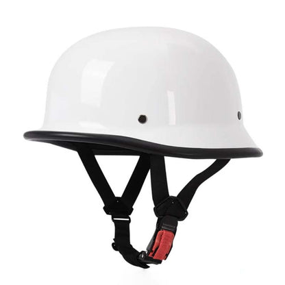Vintage Motorcycle Half Helmet | Lightweight Design with Adjustable Fit | Classic Style for Safe Riding
