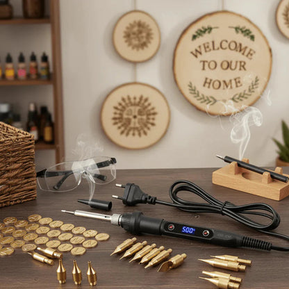 CraftMaster Pro | Woodburning Tool with Adjustable Temperature | 56-Piece Kit for Precision Crafting
