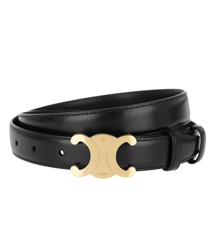 Cinturón de piel vegana con hebilla de logotipo en tono dorado, cinturón de piel negro vintage, cinturón de vestir marrón para uso casual y formal