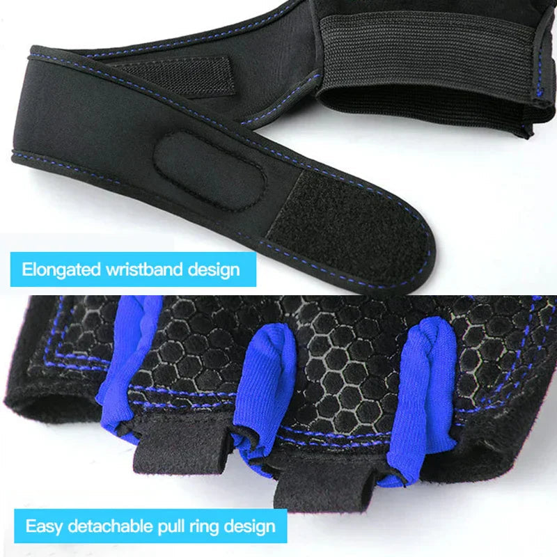 Weight Lifting Gloves with Wrist Support, Padded Workout Gloves, Gym Gloves for Cycling and Fitness Training