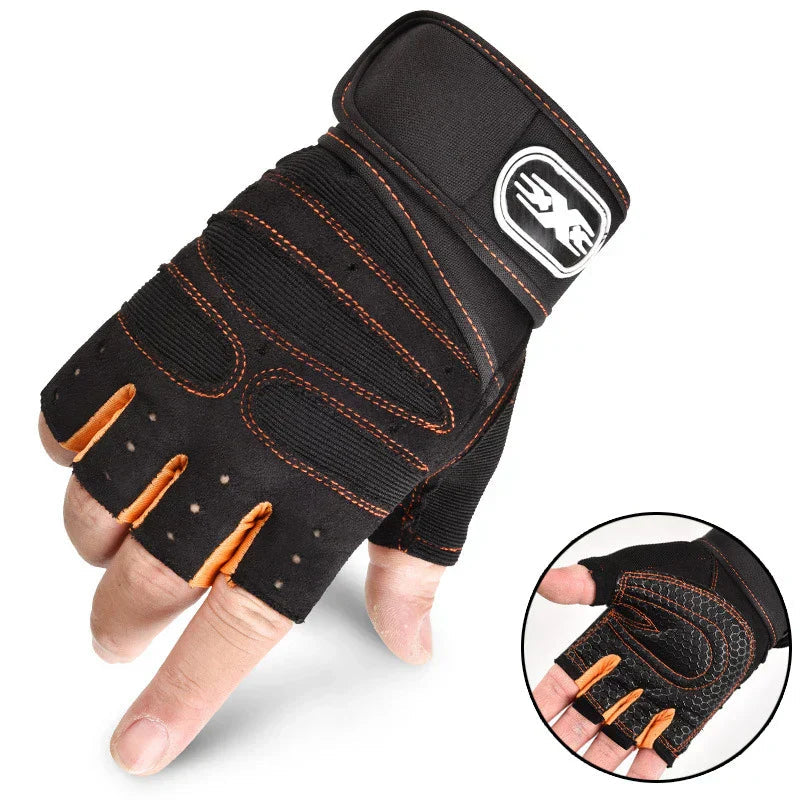 Weight Lifting Gloves with Wrist Support, Padded Workout Gloves, Gym Gloves for Cycling and Fitness Training