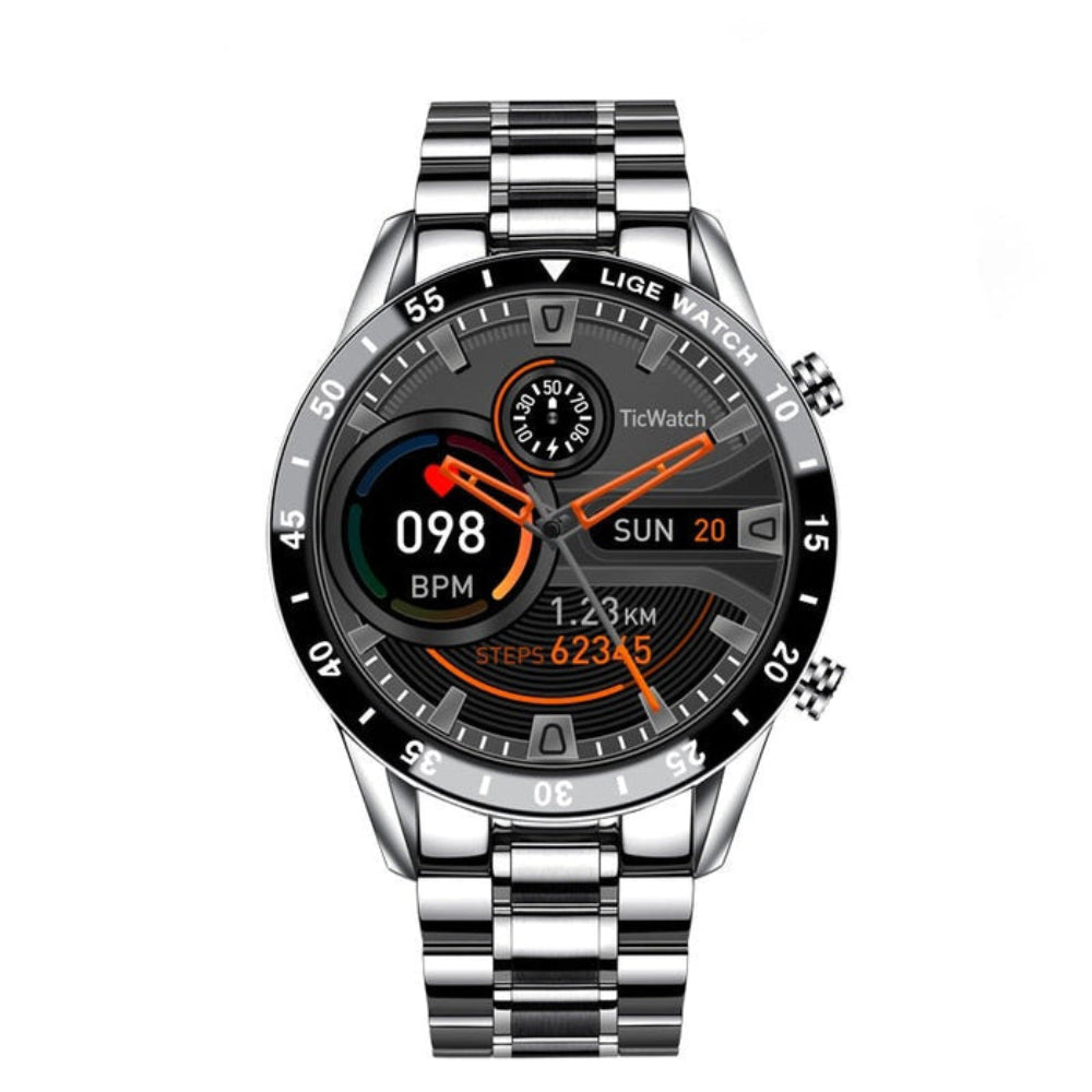 Rastreador de salud moderno | Reloj inteligente con conectividad 4G y pantalla AMOLED | Diseño elegante de acero inoxidable para uso diario
