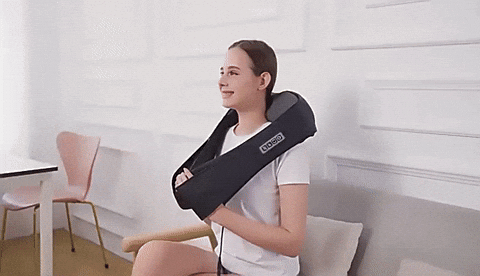 Wearclo | Cojín de masaje Shiatsu con calor infrarrojo | Alivio portátil para el dolor de cuello y hombros