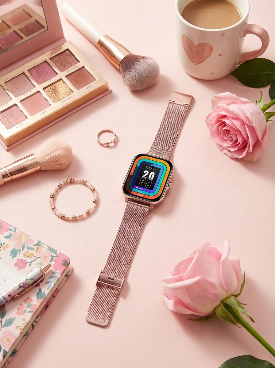 Elegante reloj inteligente para mujer con seguimiento de salud y diseño moderno | El accesorio perfecto para un estilo de vida activo