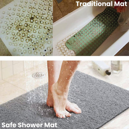 Alfombra de baño antideslizante, tapete de secado rápido para ducha, alfombra de ducha recortable, tapete lavable a máquina para baño
