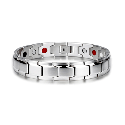 Stainless Steel Wellness Bracelet with Embedded Magnets for Daily Comfort & Style | Men's & Women's Accessory for Active Living