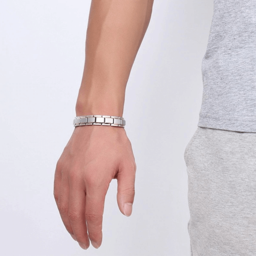 Stainless Steel Wellness Bracelet with Embedded Magnets for Daily Comfort & Style | Men's & Women's Accessory for Active Living