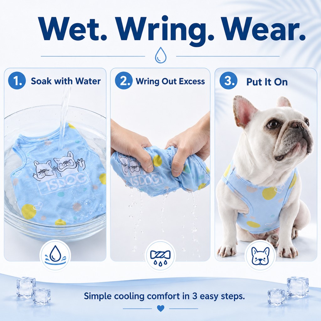 Ortekor French Bulldog Cooling Vest for Hot Summer Walks