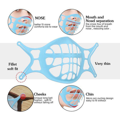 Internal Face Cover Support Frame for Comfortable Breathing & Lipstick Protection