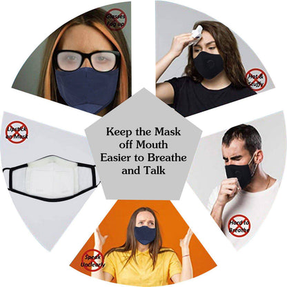Internal Face Cover Support Frame for Comfortable Breathing & Lipstick Protection
