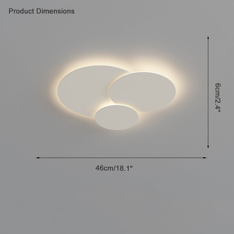 Lámpara de techo LED empotrable 31.5×28 pulg. regulable con control remoto, diseño de disco moderno de acrílico blanco para dormitorio, sala de estar y baño 1