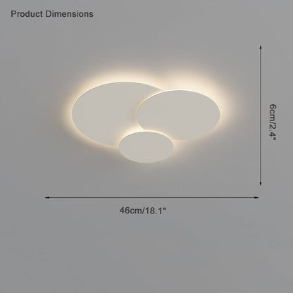 Lámpara de techo LED empotrable 31.5×28 pulg. regulable con control remoto, diseño de disco moderno de acrílico blanco para dormitorio, sala de estar y baño 1