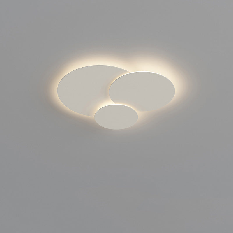 Lámpara de techo LED empotrable 31.5×28 pulg. regulable con control remoto, diseño de disco moderno de acrílico blanco para dormitorio, sala de estar y baño 1
