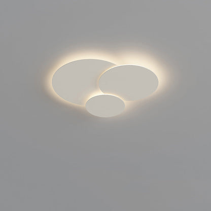 Lámpara de techo LED empotrable 31.5×28 pulg. regulable con control remoto, diseño de disco moderno de acrílico blanco para dormitorio, sala de estar y baño 1