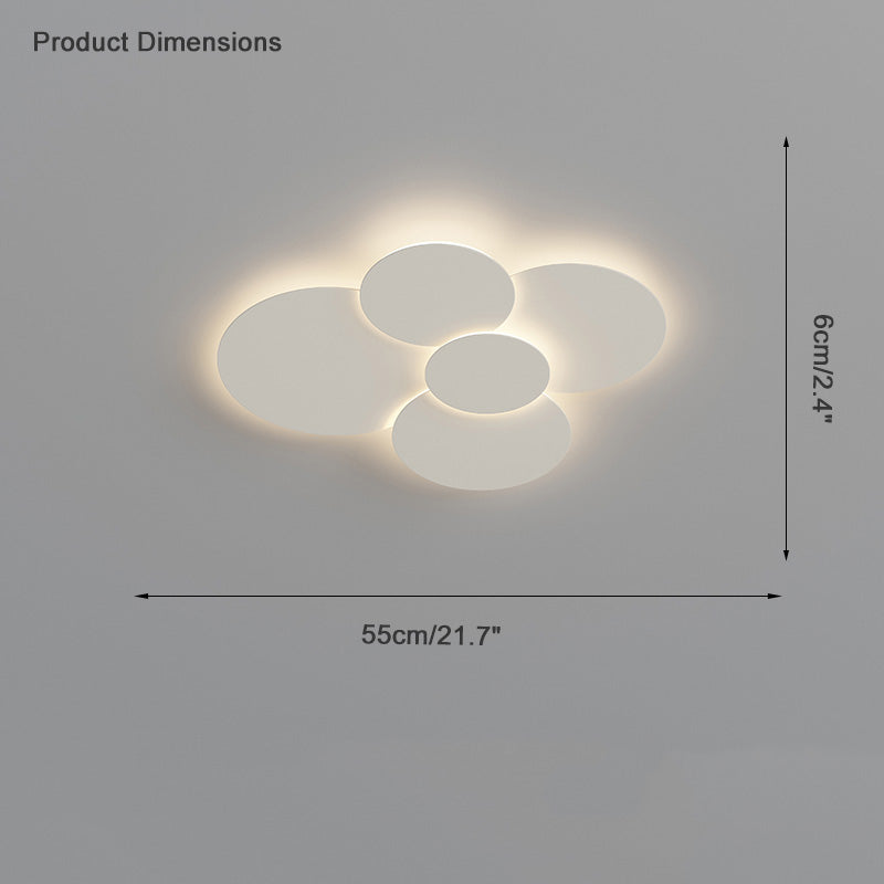 Lámpara de techo LED empotrable 31.5×28 pulg. regulable con control remoto, diseño de disco moderno de acrílico blanco para dormitorio, sala de estar y baño 1