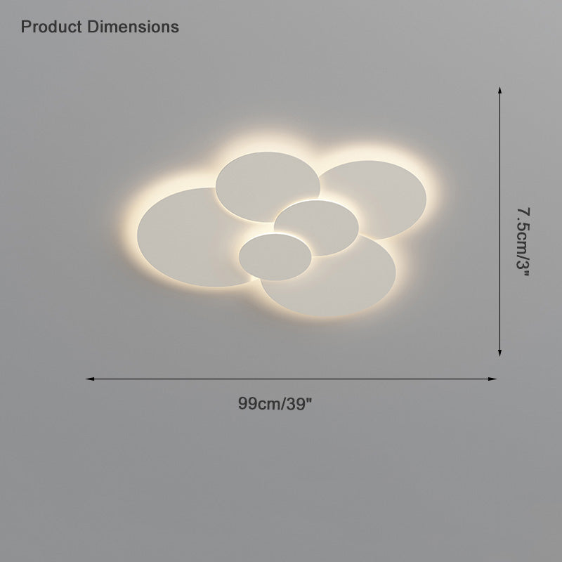 Lámpara de techo LED empotrable 31.5×28 pulg. regulable con control remoto, diseño de disco moderno de acrílico blanco para dormitorio, sala de estar y baño 1