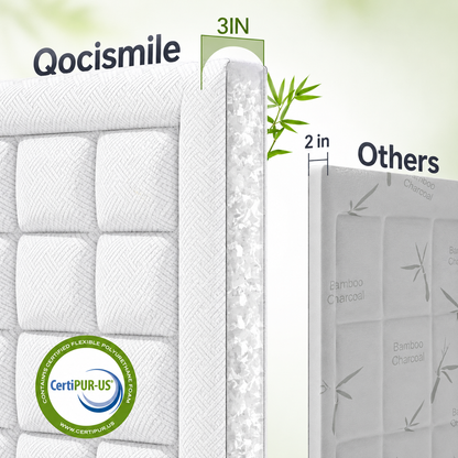 Comfort Cloud | Sobrecolchón de bambú con cubierta tipo almohada de 3 pulgadas | Diseño transpirable para la máxima comodidad al dormir