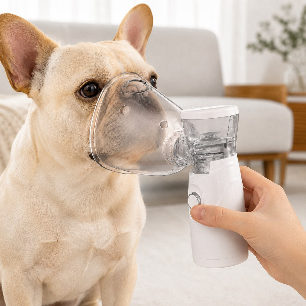 Ortekor Portable Pet Mist Care Kit for Dogs & Cats - Rechargeable Handheld Device with Two Masks