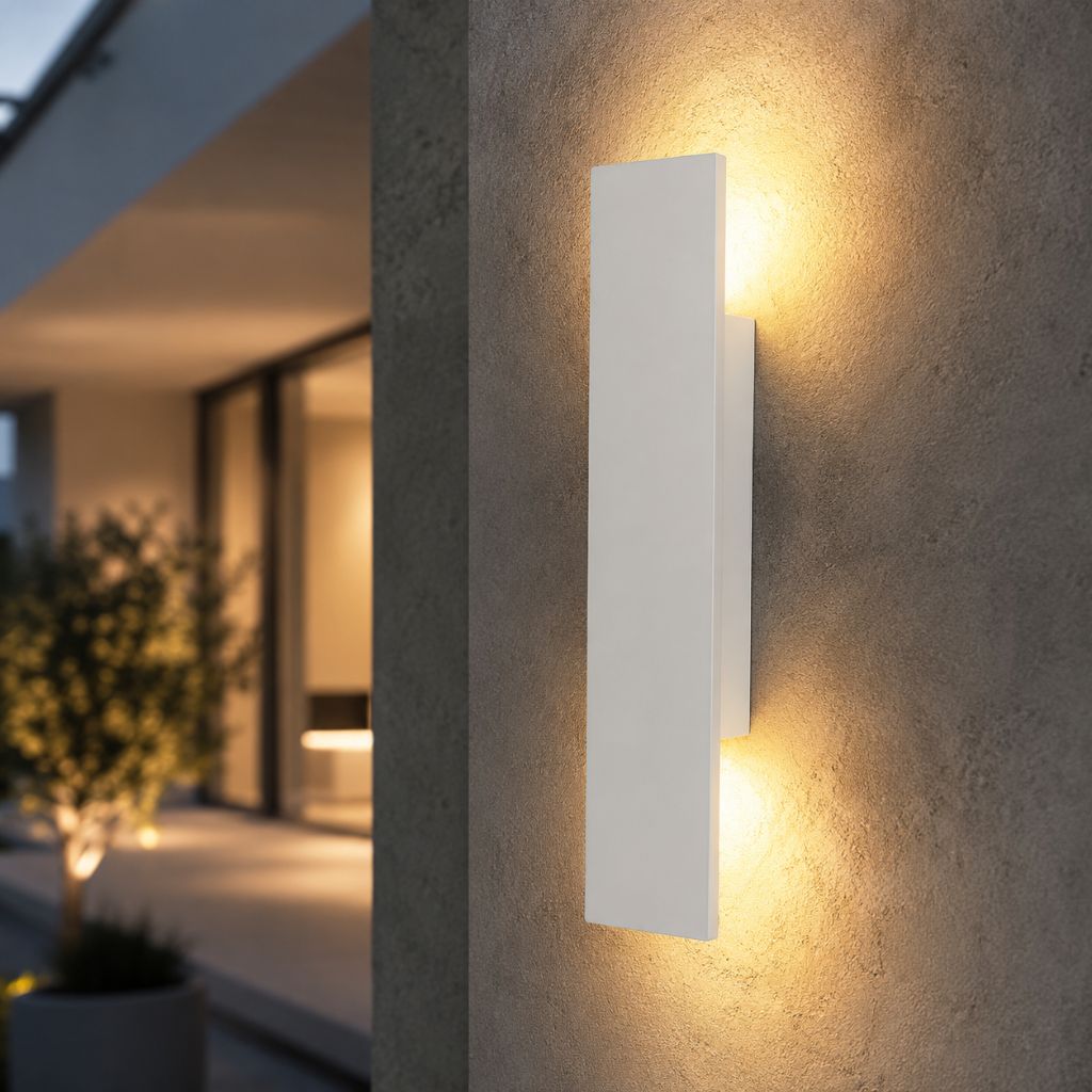 Lámpara de pared LED para exteriores, aplique de aluminio impermeable para patio, jardín, entrada, iluminación exterior moderna, 6W 18W 24W