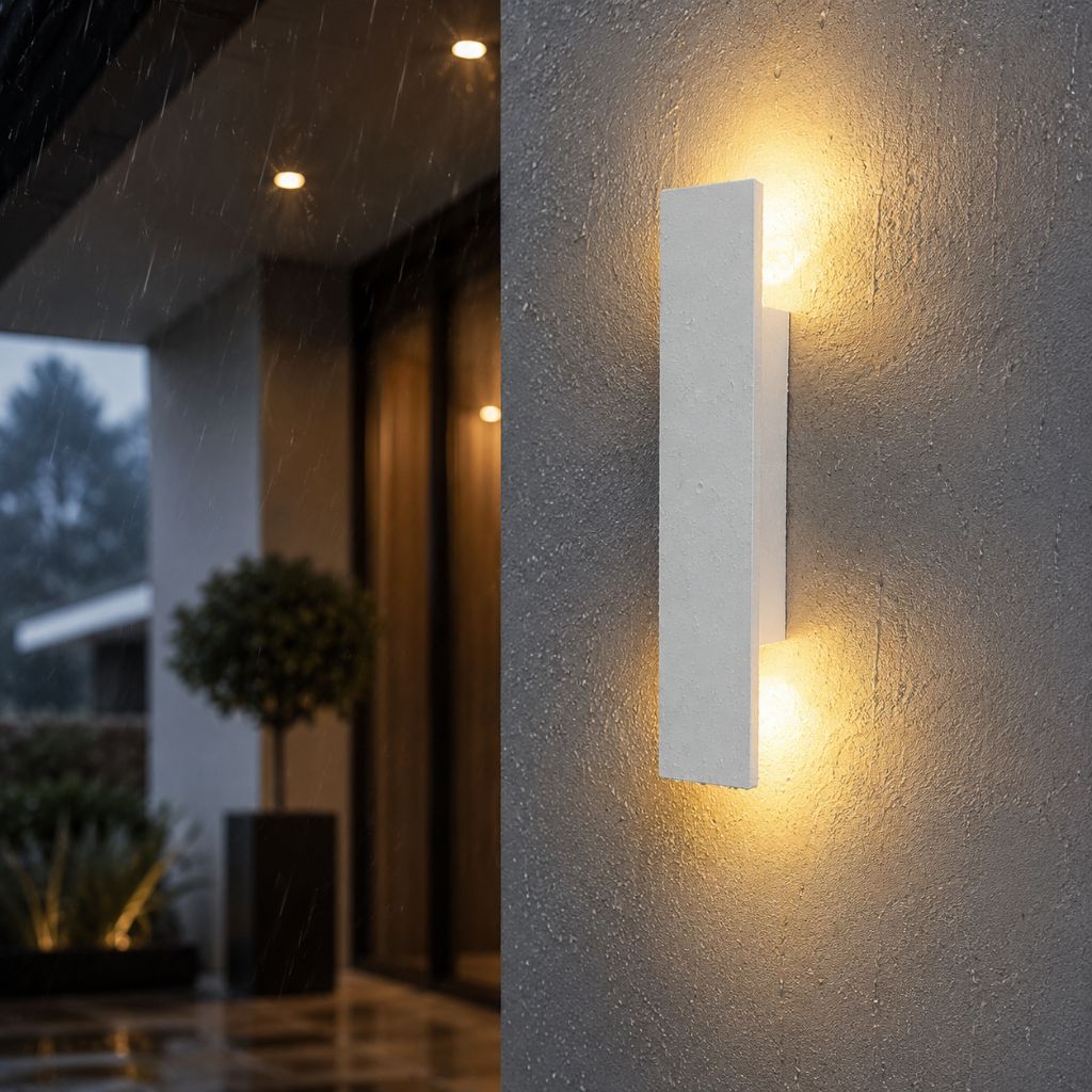 Lámpara de pared LED para exteriores, aplique de aluminio impermeable para patio, jardín, entrada, iluminación exterior moderna, 6W 18W 24W